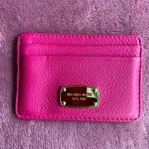 Michael Kors Credit Card Case In Fuchsia